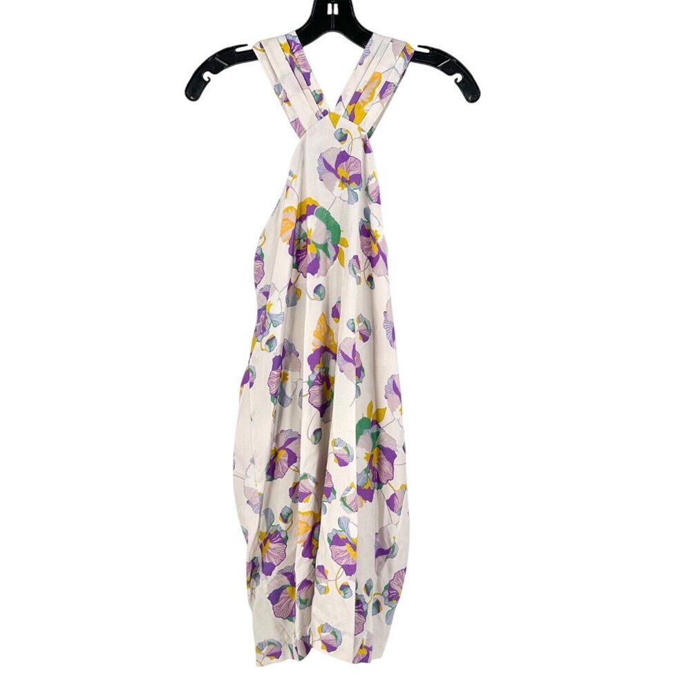 Isabel Marant 100% Silk Dress Suzyli Twist Front size FR 36 Light Floral - Picture 5 of 14